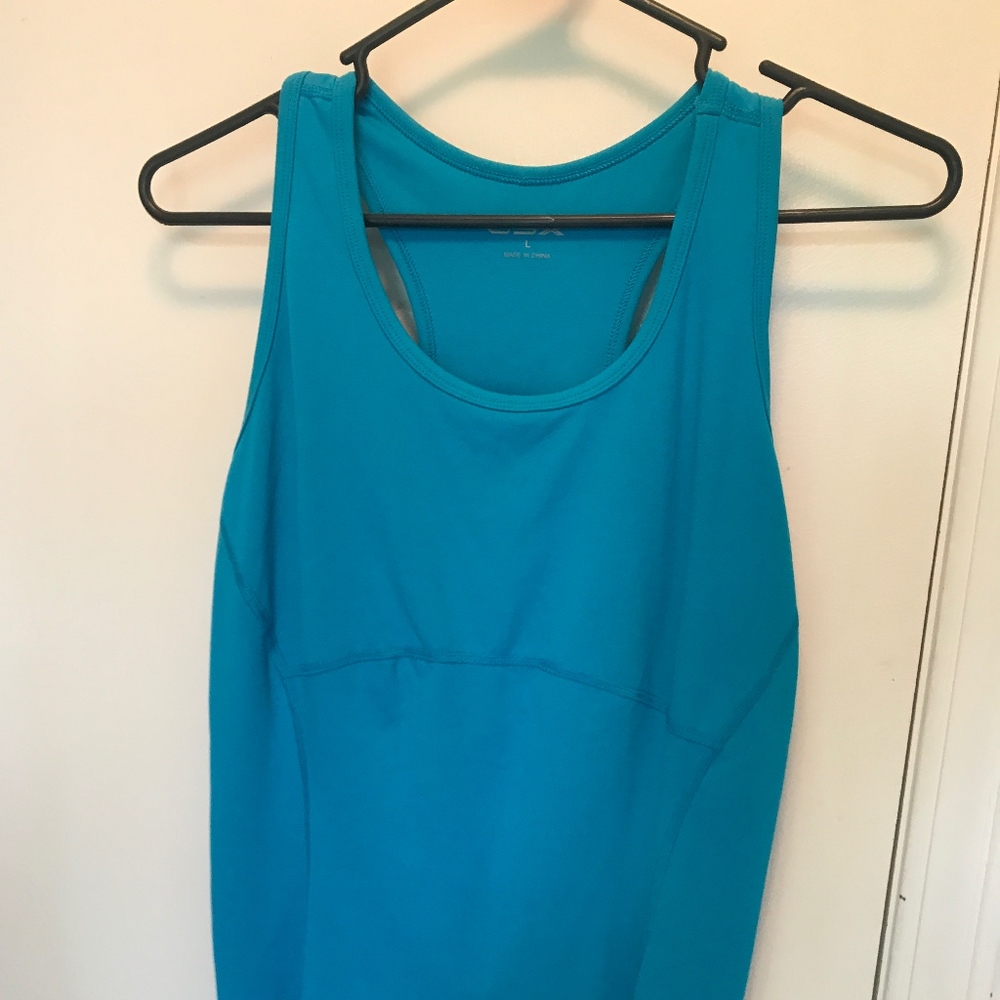L - GSX - Turquoise Activewear Tank